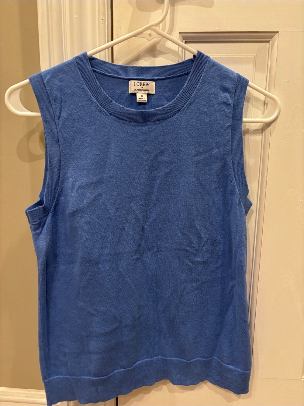 J. Crew Bright Blue Sleeveless Knit Top